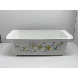 Vintage Corningware Loaf Pan, Floral Bouquet